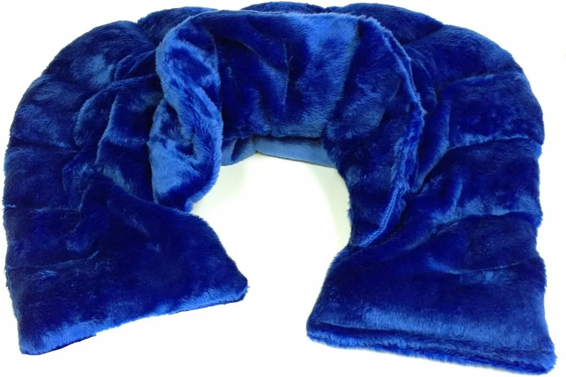 Mars Wellness Heated Microwave Heating Pad for Neck and Shoulders - Herbal Hot/Cold Deep Penetrating Aromatherapy Heated Neck Wrap Microwavable Shoulder Wrap (Slate Blue)