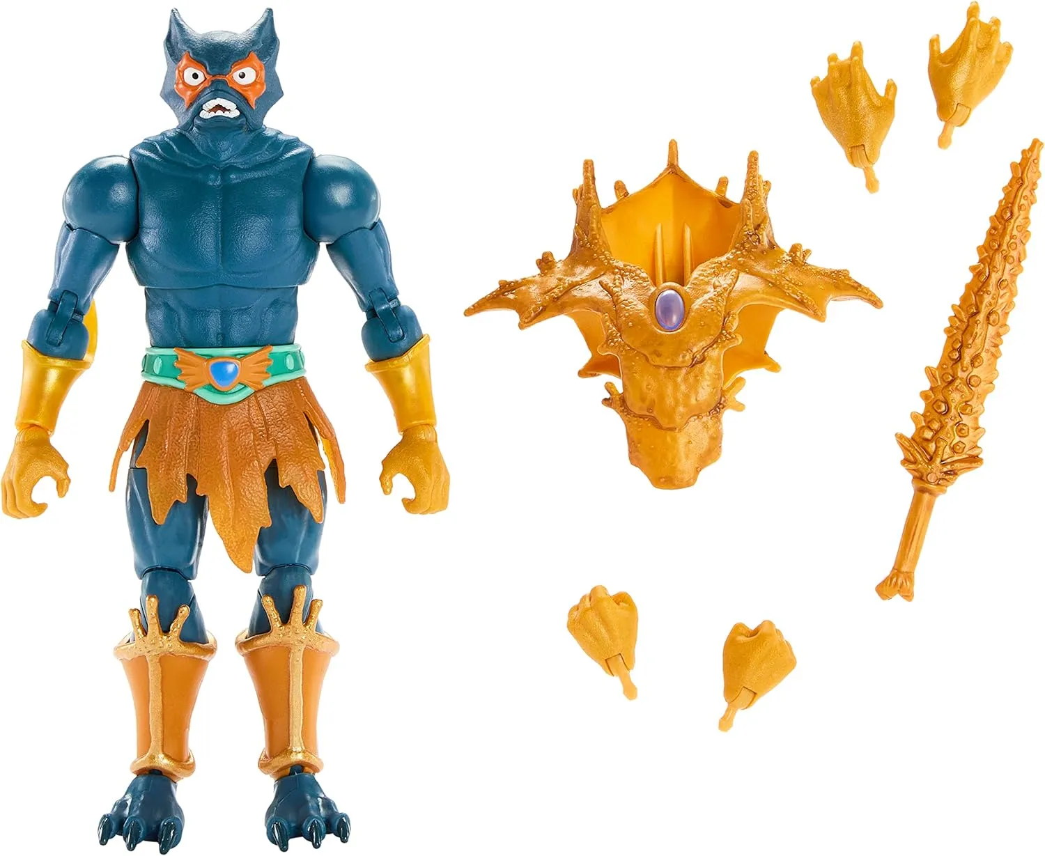 Masters of the Universe Masterverse Action Figure Mer-Man, Deluxe Collectible with Sword, Swappable Hands and Chest Armor, Motu Toy