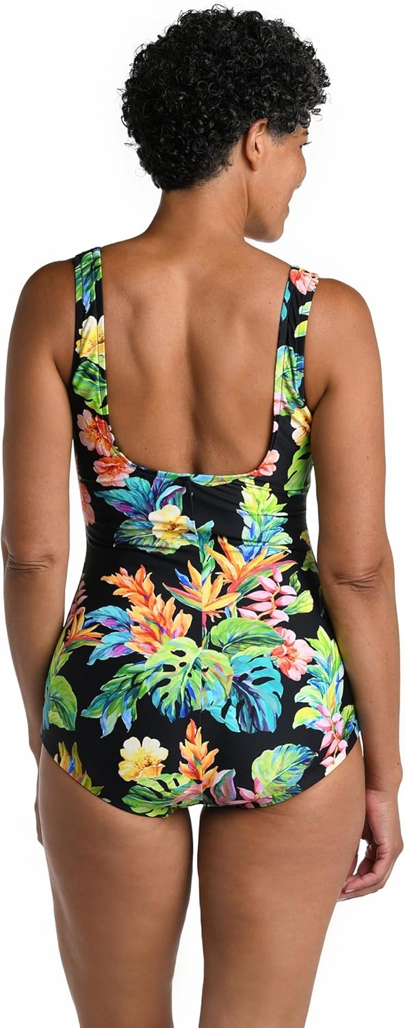 Maxine Of Hollywood Women's One Piece Bathing Suit Shirred Girl Leg Swimsuit