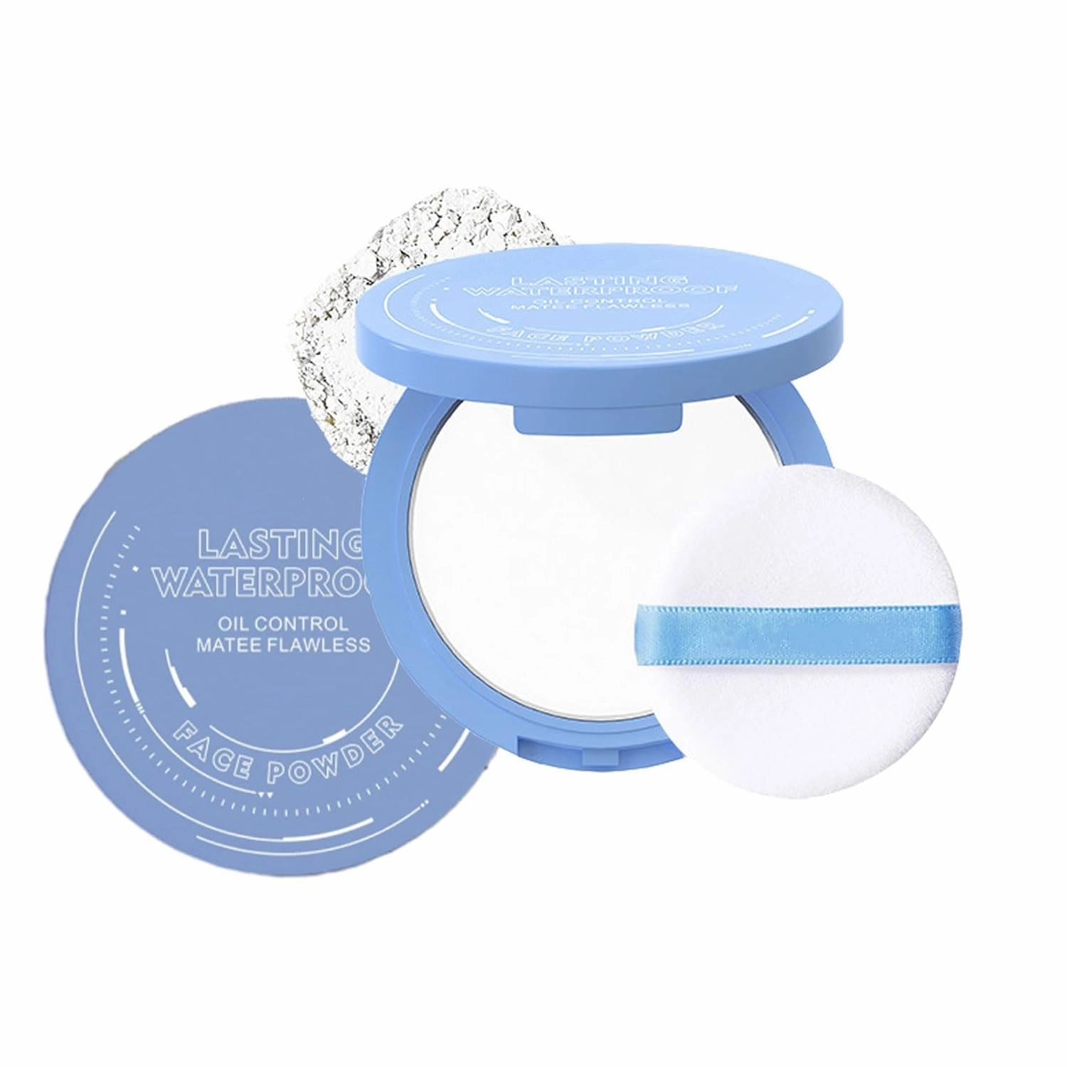 Maycheer Lasting Waterproof Face Powder, Gel Compact Powder, Matte Smooth Setting Powder Makeup, Lightweight Oil Control Facial Powder, Control Shine&smooth Complexion (04 Translucent)