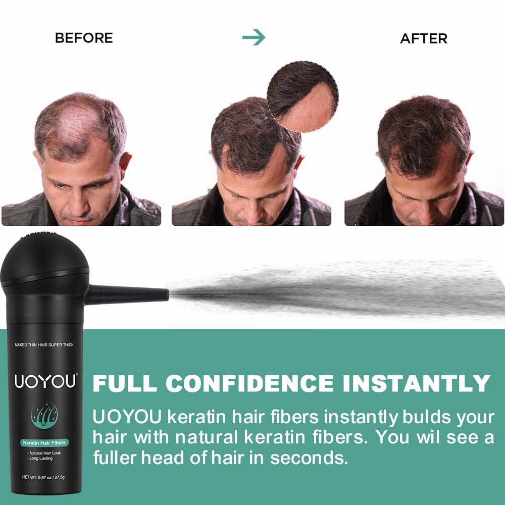 MEDIUM BLONDE Hair Fibers for Thinning Hair 27.5g Bottle with Applicator | Natural Keratin Hair Fibers Concealer for Hair Loss for Men and Women | Hair Building Fibres Powder [MEDIUM BLONDE]