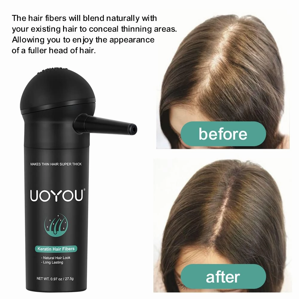 MEDIUM BLONDE Hair Fibers for Thinning Hair 27.5g Bottle with Applicator | Natural Keratin Hair Fibers Concealer for Hair Loss for Men and Women | Hair Building Fibres Powder [MEDIUM BLONDE]