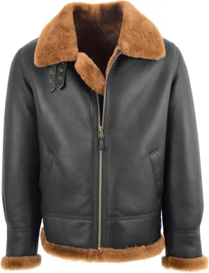 Men's Genuine Sheepskin Flight Jackets Original Aviator Classic Pilot Authentic B3 Bomber Wilbur