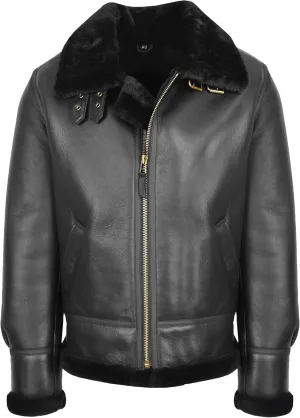 Men's Genuine Sheepskin Flight Jackets Original Aviator Classic Pilot Authentic B3 Bomber Wilbur