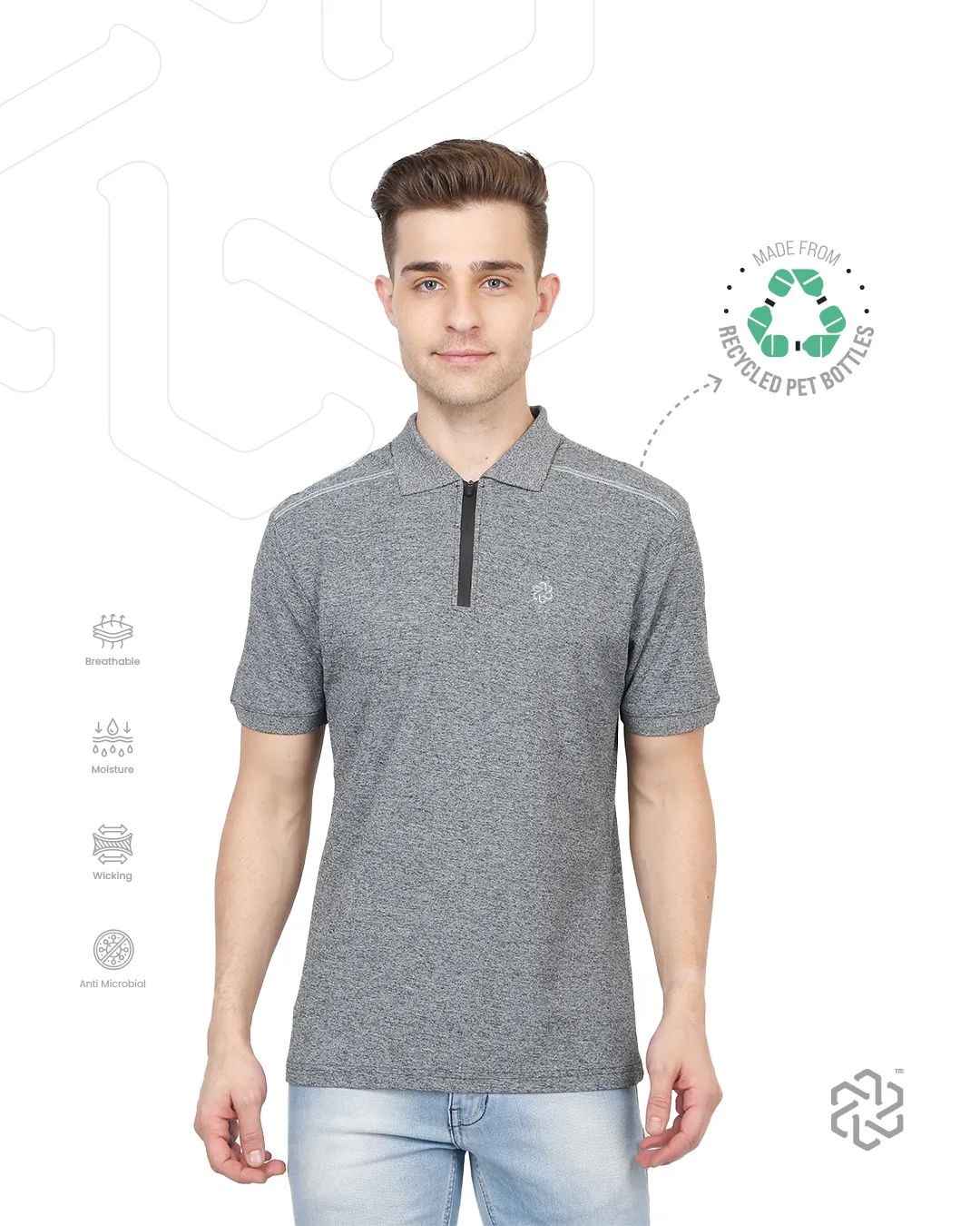 Men's rPET Sporty Polo TShirt