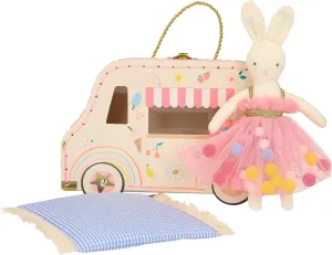 Meri Meri Ice Cream Van & Bunny Mini Suitcase Doll (Pack of 1)