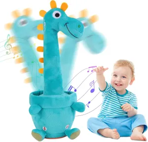 MIAODAM Dancing Talking Dinosaur Toddler Toys Electronic Dinosaur Plush Toy Interactive Mimicking Toy with Recording and Repeating for Boys Girls Gift