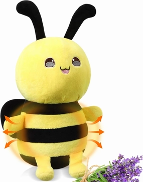 Microwavable Stuffed Animal for Kids Lavender Scented Cute Plush Heatable Coolable Plushie for Gift Adults Soothing Warmth Comfort Heating Pad for Cramps(Bee)