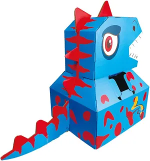 Milisten Dinosaur Model Cardboard Carton Clothes Dinosaur Dinosaurs Birthday present for Plaything Paper Blue