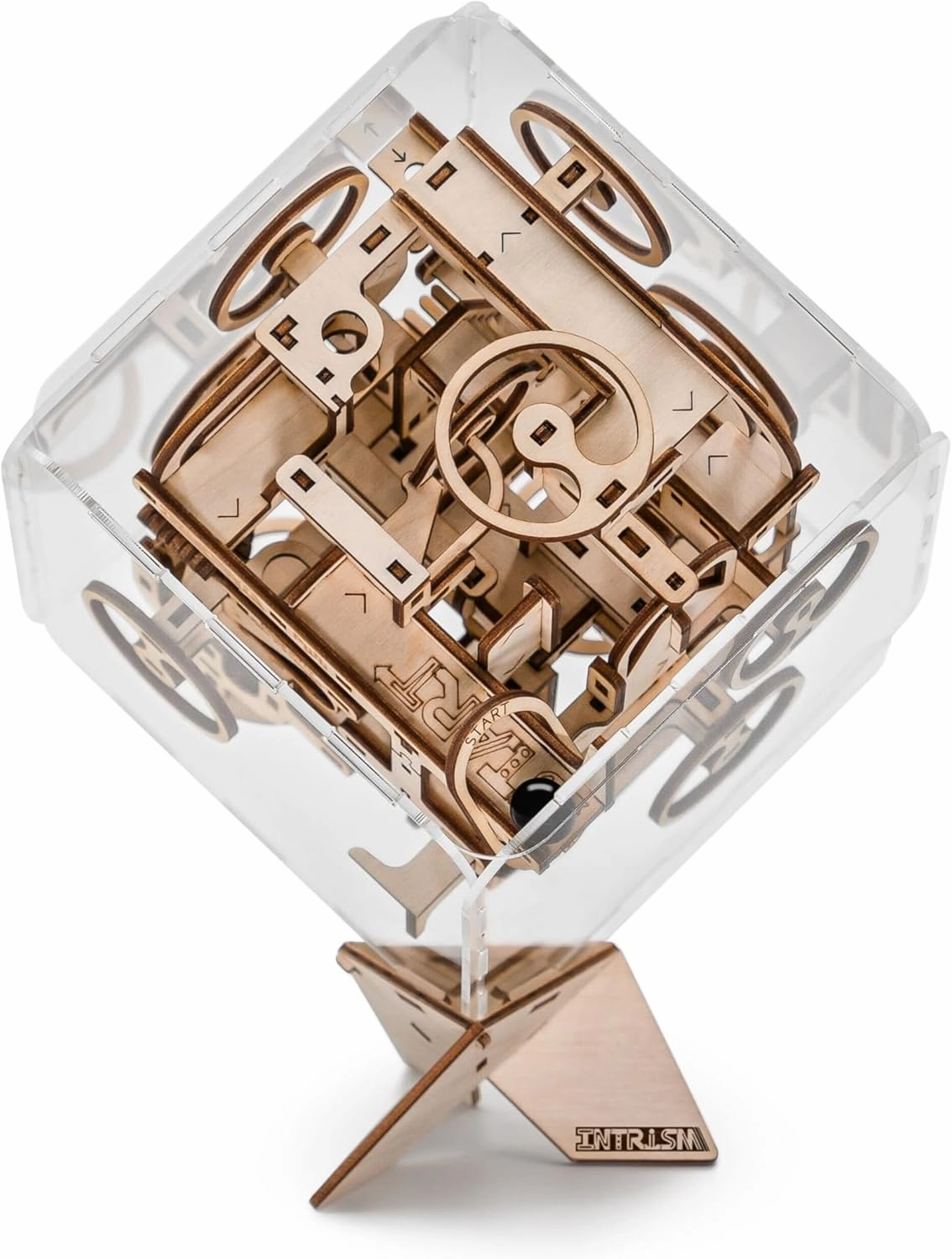 Mini - 3D Wooden Puzzle & Marble Maze for Teens & Adults, Maze Puzzle - Building Kits for Adults, Puzzle Box w/ 130 Pieces Made in USA