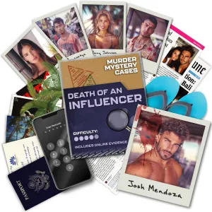 MMC Death of an Influencer – Thrilling Murder Mystery Games for Adults in Bali Paradise – 28 Realistic Evidence Pieces, 150 Min Gameplay (4/5 Difficulty) – Cold Case Files Game for 1-10 Players