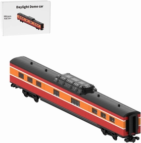 MOC-208494 Daylight Dome Car Building Blocks Set - 991 Piece Train Model, Detailed Dome Car Replica for Adults, Collectors & Hobbyists