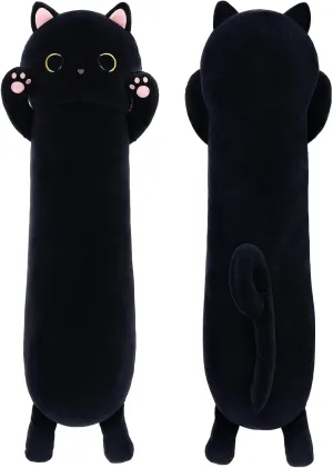 MorisMos 43” Long Cat Body Pillow, Large Cartoon Cat Stuffed Animal Plush Toy Big Throw Pillow Soft Hugging for Kids Adults Girlfriend, for Special Day
