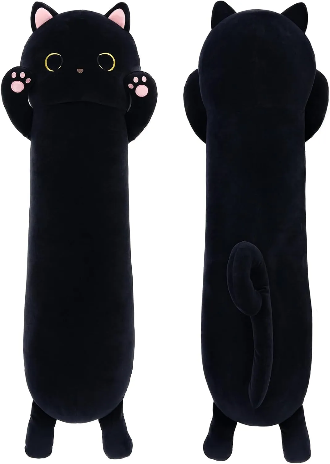 MorisMos 43” Long Cat Body Pillow, Large Cartoon Cat Stuffed Animal Plush Toy Big Throw Pillow Soft Hugging for Kids Adults Girlfriend, for Special Day