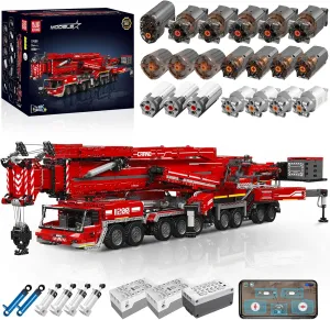 Mould King 17008 LTM11200 Technology Crane Building Set, Heavy Duty Crane Truck Building Kits, APP Programmable Construction Vehicle Model Kit for Kid/Adult(8506  PCS)