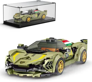 Mould King Speed Champion Super Car Building Sets with Display Case,27003 Model Car Kits Sports Building Blocks, Cool Simulation Cockpit Race Kits for Adults Kids 8 (333 PCS)