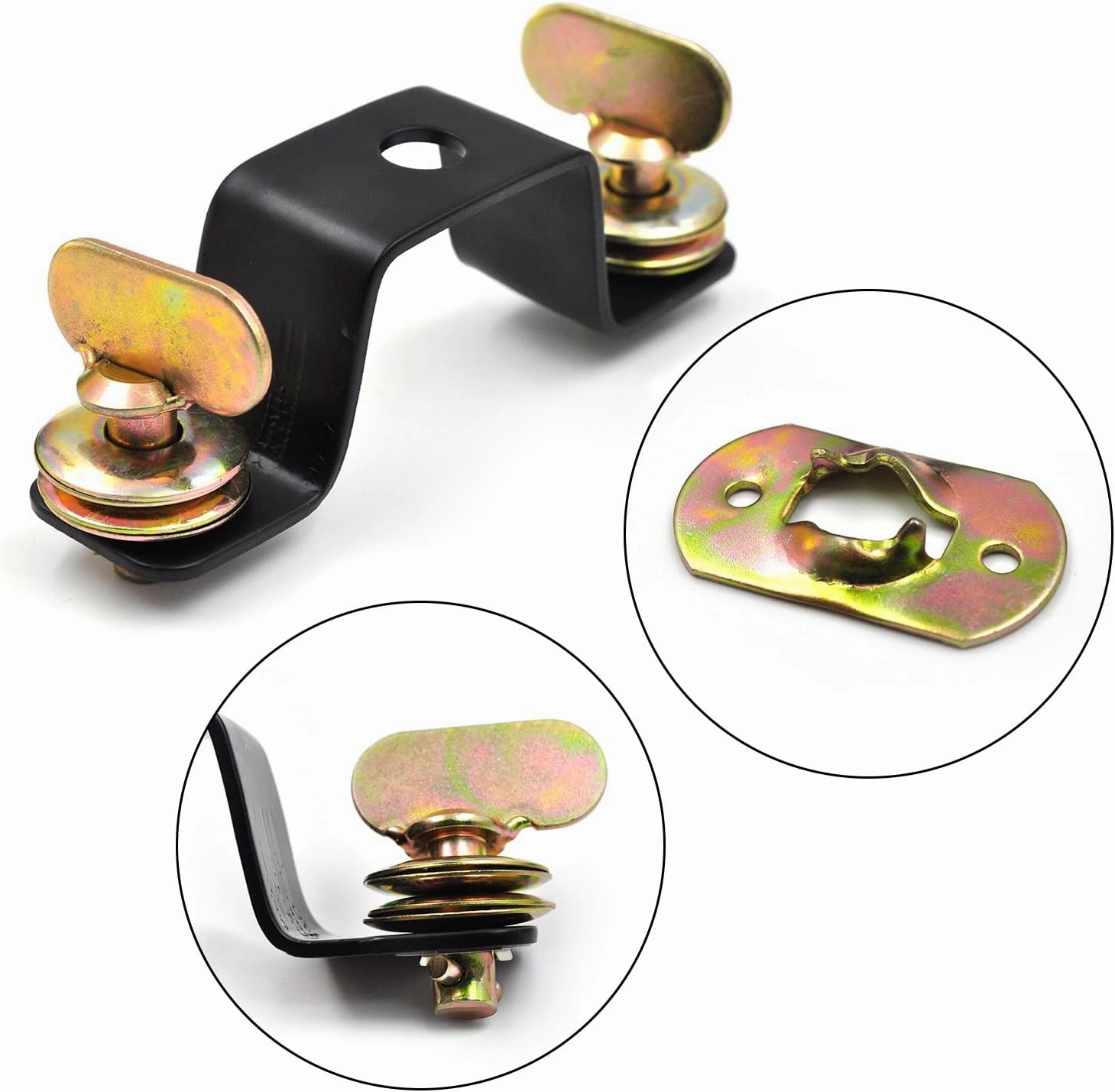 Moving Head Light Bridge Connector Truss Clamp Stage Light Clamps, Bracket Connector Spacing 10.5cm, Quick Lock, 12 mm Aperture Diameter, 220 lb Load Capacity 4 Pack
