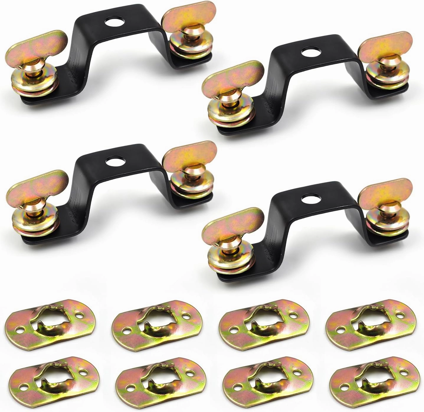 Moving Head Light Bridge Connector Truss Clamp Stage Light Clamps, Bracket Connector Spacing 10.5cm, Quick Lock, 12 mm Aperture Diameter, 220 lb Load Capacity 4 Pack