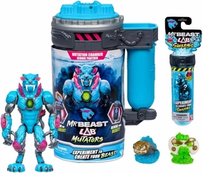 Mr. Beast Lab Mutators 5.5 Inch Collector Mutation Chamber Iconic Panther with 2 Mystery Micro Beasts Swarms Mystery Collectable Figure Gift Bundled Set