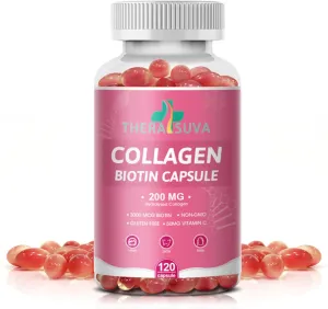 Multi Collagen Complex 200MG   Biotin 3000MCG   Vitamin C 50MG Per Serving! Promotes Healthy Hair, Beautiful Skin, and Nail Support! 120 Capsules, 60 Day Supply