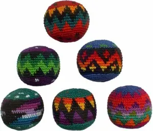 Multicolor Hacky Sacks - Set of 6 (6 Pieces, 1.5 Inches Each)