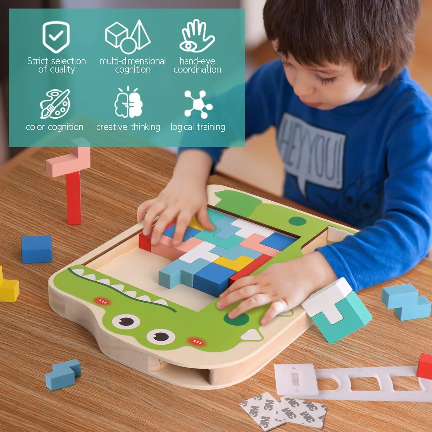 Multifunctional Building Blocks Matching Game Colorful Cute Mushroom Crocodile Patterns Tabletop Activities 3D Piecing Bricks Brain Teaser Smart Inspiration Game STEM Early Educational Toy for Kids