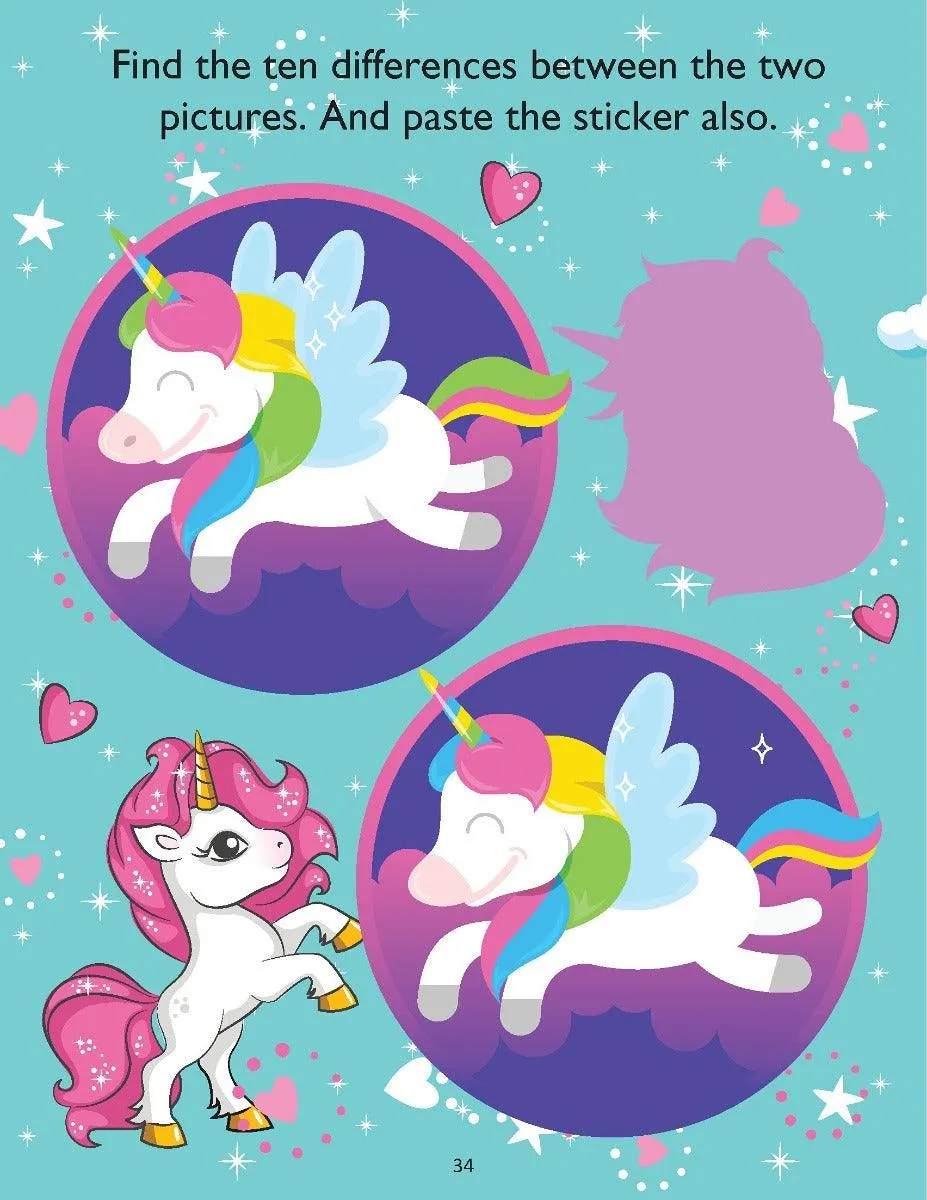 My Magical Unicorn Sticker and Activity Book for Children Ages 3 - 8 Years (English)