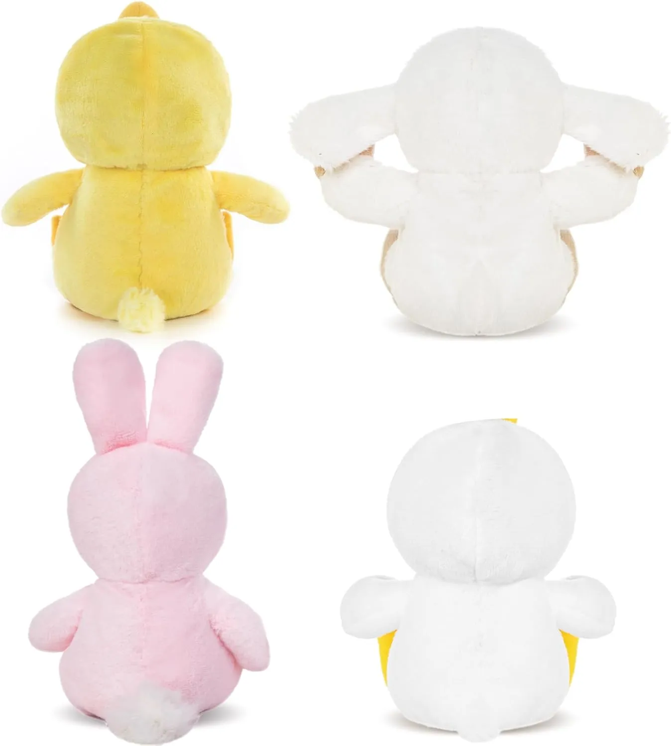 My OLi 7" Plush Teddy Bears Pack of 4 Costumed Bears Stuffed Animal Toy Set: Bunny Chicken Duck and Sheep with Flippable Hats Gifts for Babies Kids Boys Girls