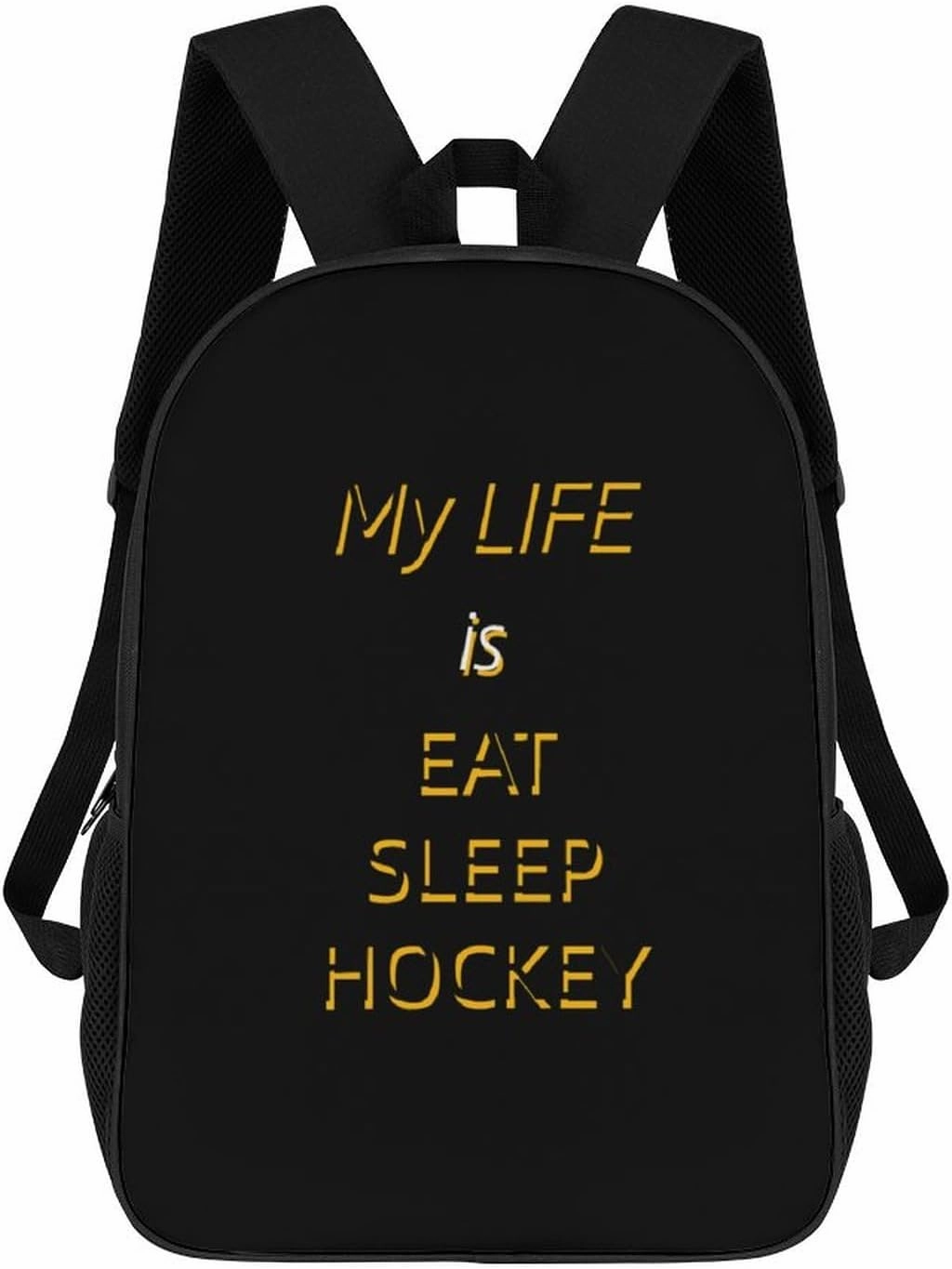 My Life Is Eat Sleep Hockey 17 Inches Unisex Laptop Backpack Lightweight Shoulder Bag Travel Daypack