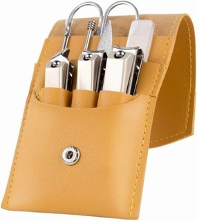 Nail Clipper Set Professional Manicure Set, 8-Piece Nail Clippers and Grooming Kit, Stainless Steel Nail Care Tools with Travel Leather Case for Male and Female Nails Scissors