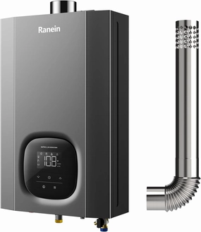 Natural Gas Tankless Water Heater with Vent Pipe, Indoor Max 4.3 GPM, 100,000 BTU Instant Hot Water Heater