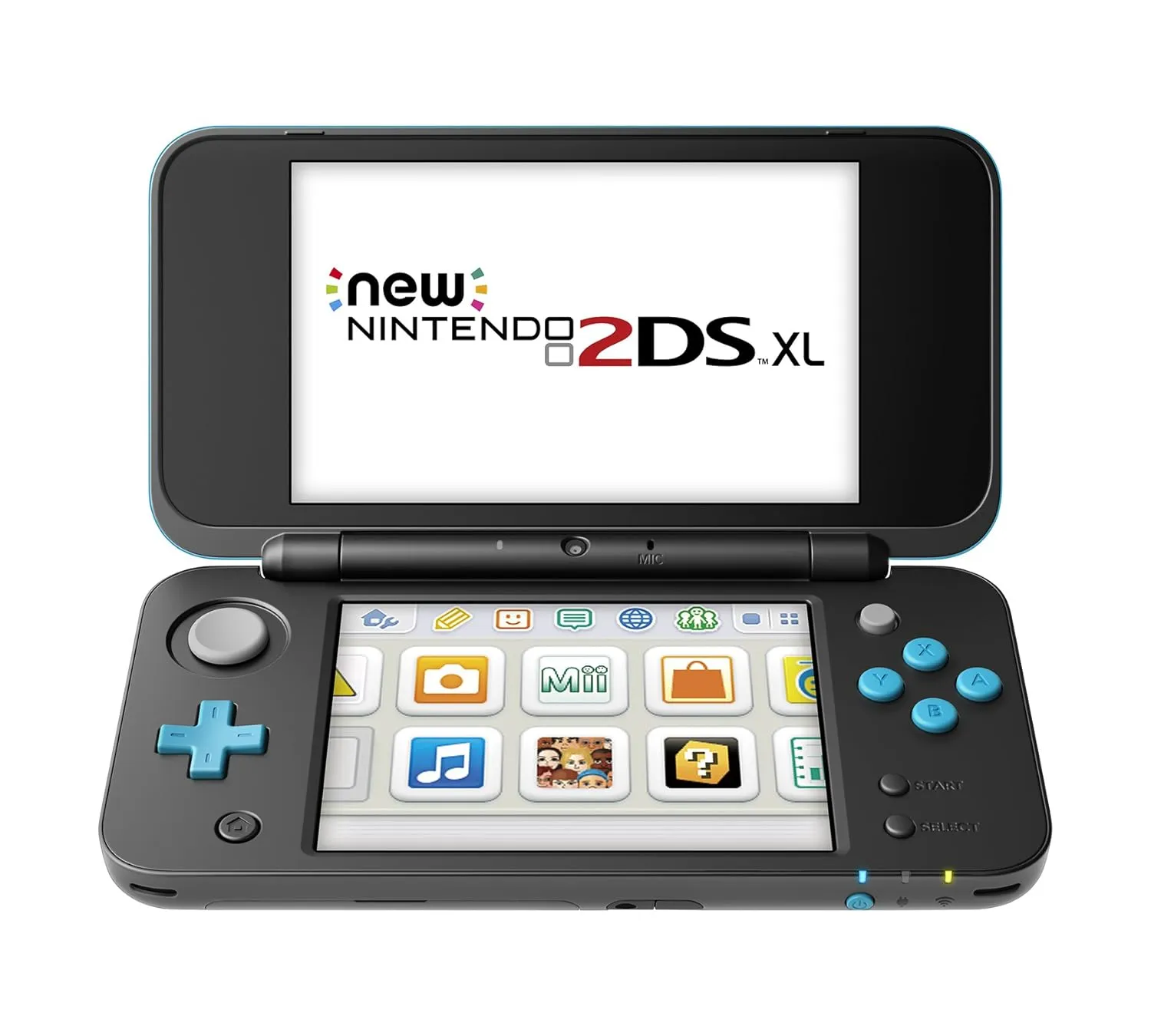 New Nintendo 2DS XL - Black   Turquoise With Mario Kart 7 Pre-installed - Nintendo 2DS