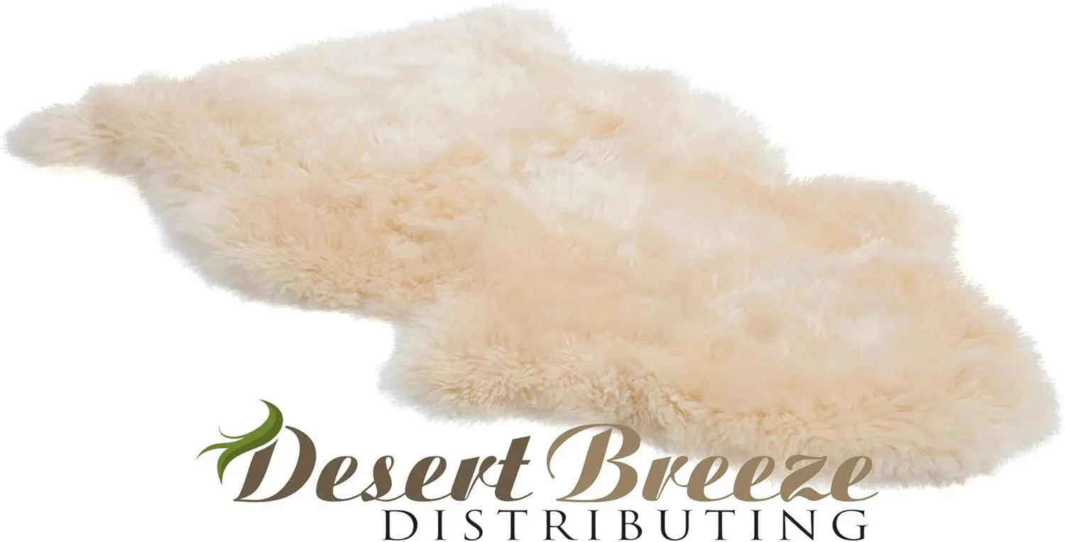 New Zealand Sheepskin Rug – Ethically Sourced Lambskin for Baby Care, Soft Rug with Natural Wool and Leather, Unshorn Furry Lambswool, Plush Sheepskin Throw for Nursery & Playtime, 32-34 Inch