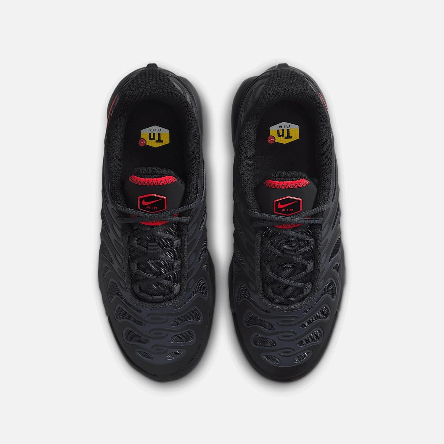 Nike Air Max Plus Drift Big Kids' Shoes (FV5921-004, Black/Dark Smoke Grey/University Red)