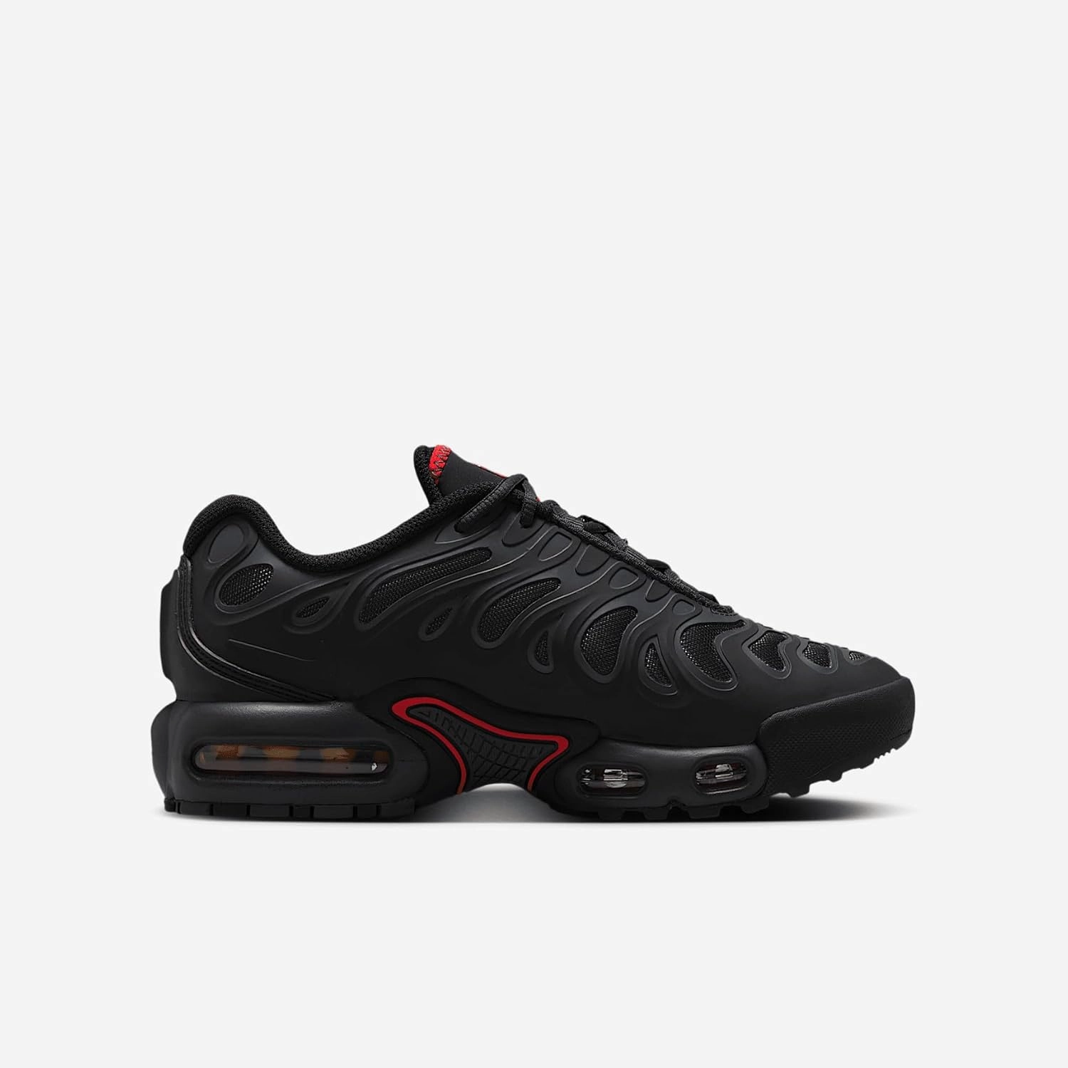 Nike Air Max Plus Drift Big Kids' Shoes (FV5921-004, Black/Dark Smoke Grey/University Red)
