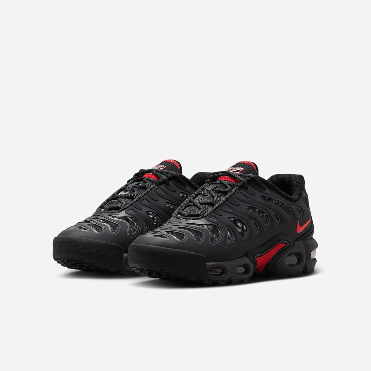 Nike Air Max Plus Drift Big Kids' Shoes (FV5921-004, Black/Dark Smoke Grey/University Red)