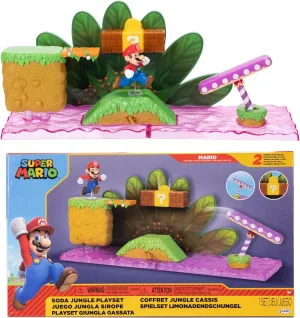 Nintendo Super Soda Jungle Playset Includes 2.5-Inch Mario Figure. Ages 3  (Officially Licensed)