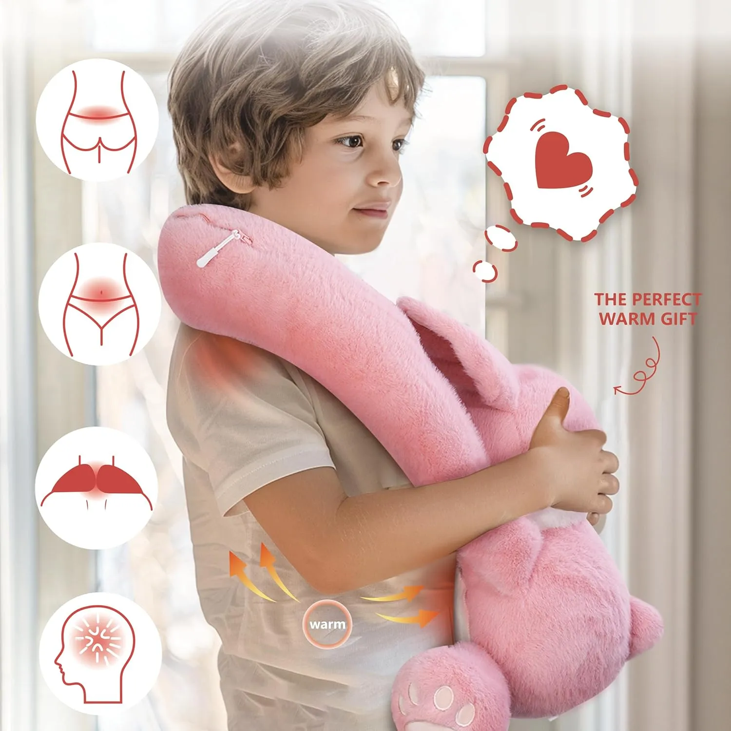 Niuniu Daddy 4LBS| Bunny Heatable Weighted Stuffed Animals, Rabbit Microwave Plush Lavender Scented with Heating Pads, Heated Plushy Toy with Unscented for Girls Women Birthday Christmas Holiday