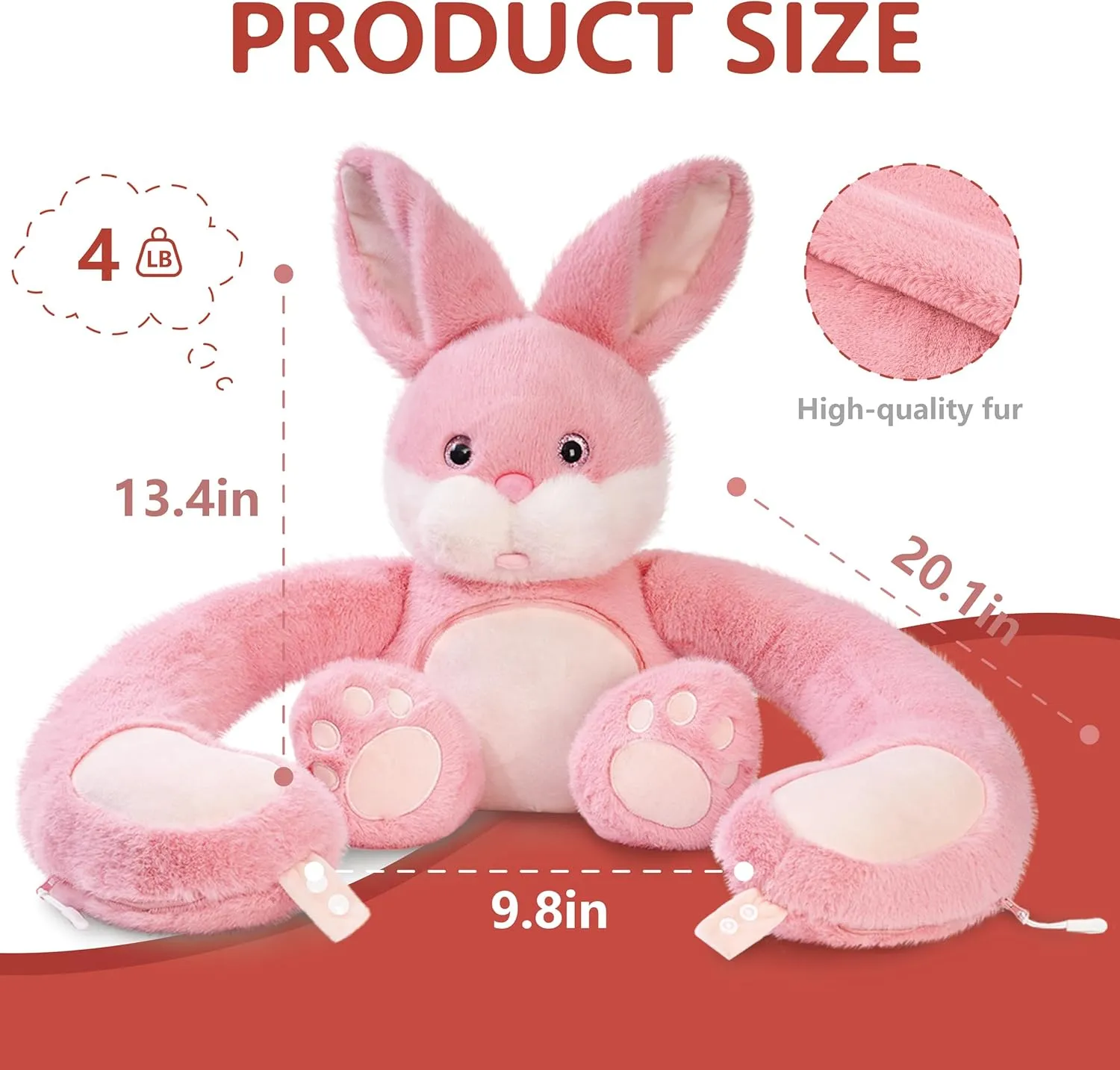 Niuniu Daddy 4LBS| Bunny Heatable Weighted Stuffed Animals, Rabbit Microwave Plush Lavender Scented with Heating Pads, Heated Plushy Toy with Unscented for Girls Women Birthday Christmas Holiday