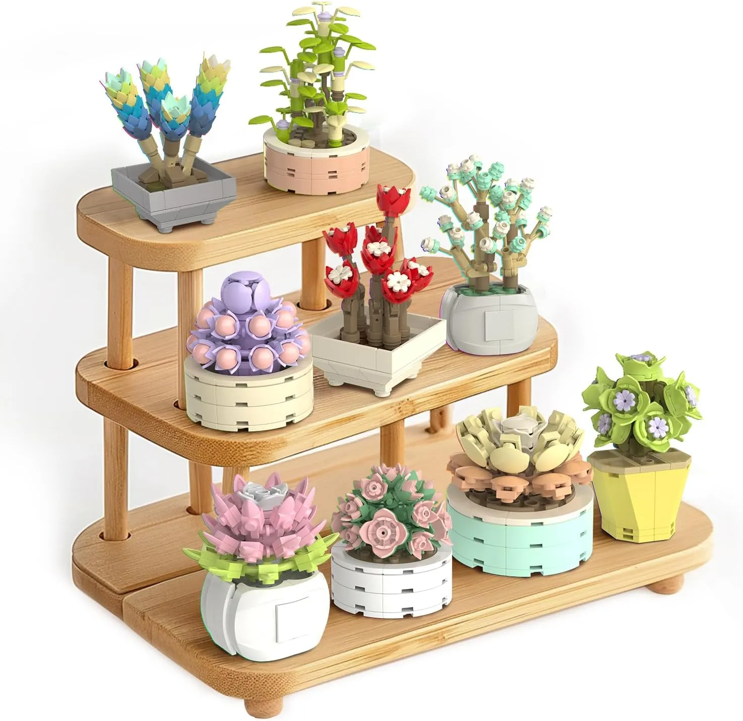 NUTCRACKER Succulent Flower Botanical Collection Building Set for Adults - Plant Flower Mini Bonsai Toy Building Set, Home Office Decor, Christmas Birthday Gifts for Women Girls (750 Pieces)