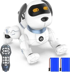 OKK Remote Control Robot Dog Toy for Kids, Programmable Smart RC Puppy, Interactive Voice & Dancing, Electronic Pets Gift