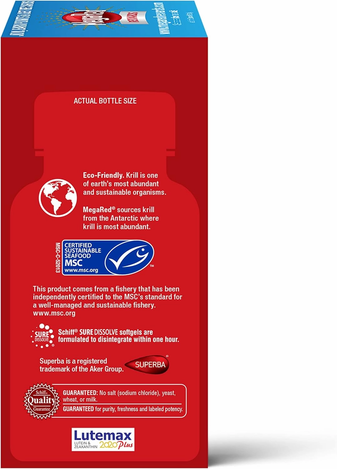 Omega-3 Blend Total Body   Refresh 500mg Softgels, MegaRed (65 count in a bottle), Easily Absorbed Krill Oil, To Support Your Heart, Joints, Brain & Eyes