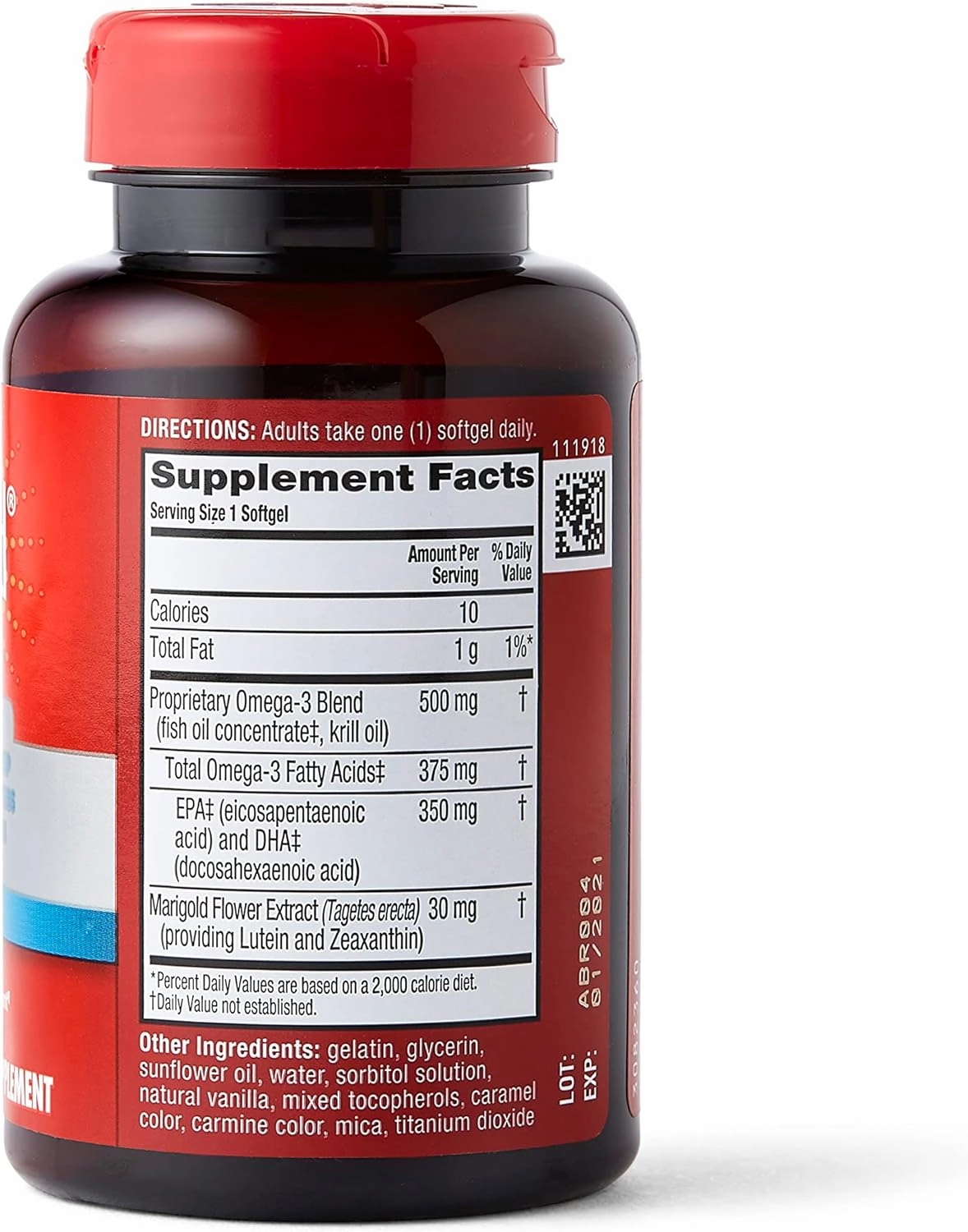 Omega-3 Blend Total Body   Refresh 500mg Softgels, MegaRed (65 count in a bottle), Easily Absorbed Krill Oil, To Support Your Heart, Joints, Brain & Eyes