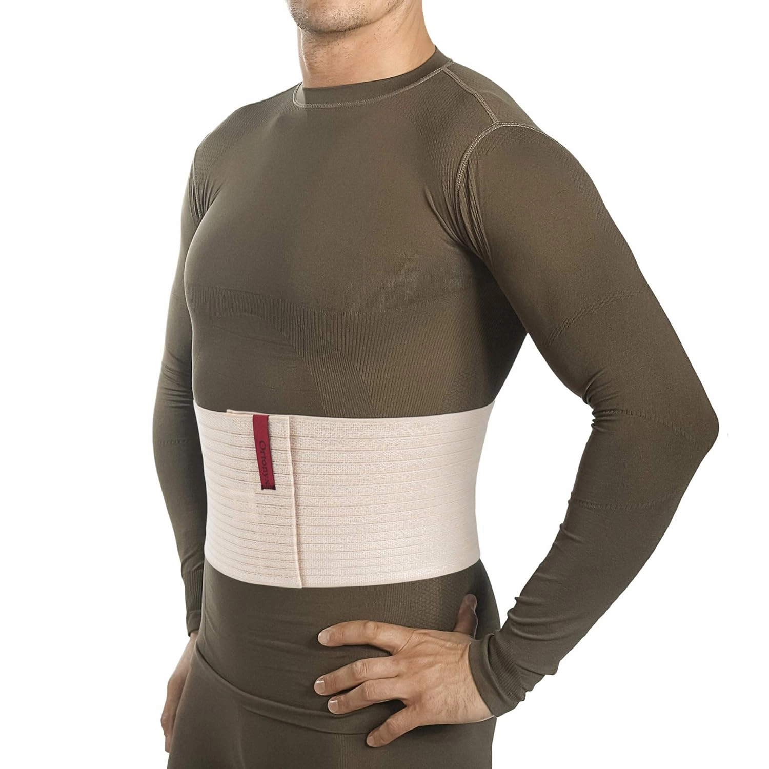 ORTONYX 6.25" Abdominal Binder for Men and Women/Postpartum Post-operative Post-surgery Wrap/Abdomen Navel Umbilical Hernia Support Belt / 524006 Beige L/XXL