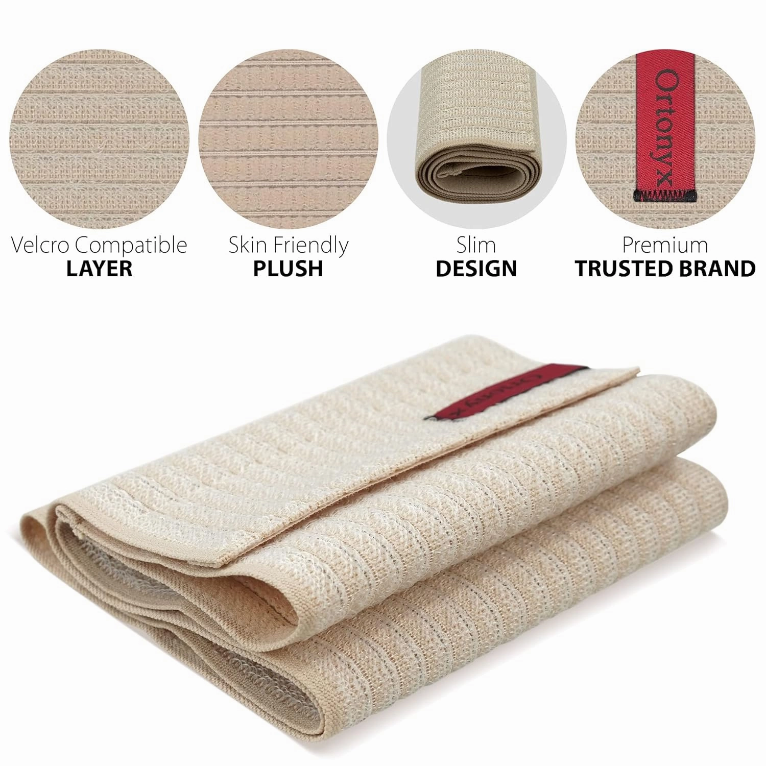 ORTONYX 6.25" Abdominal Binder for Men and Women/Postpartum Post-operative Post-surgery Wrap/Abdomen Navel Umbilical Hernia Support Belt / 524006 Beige L/XXL