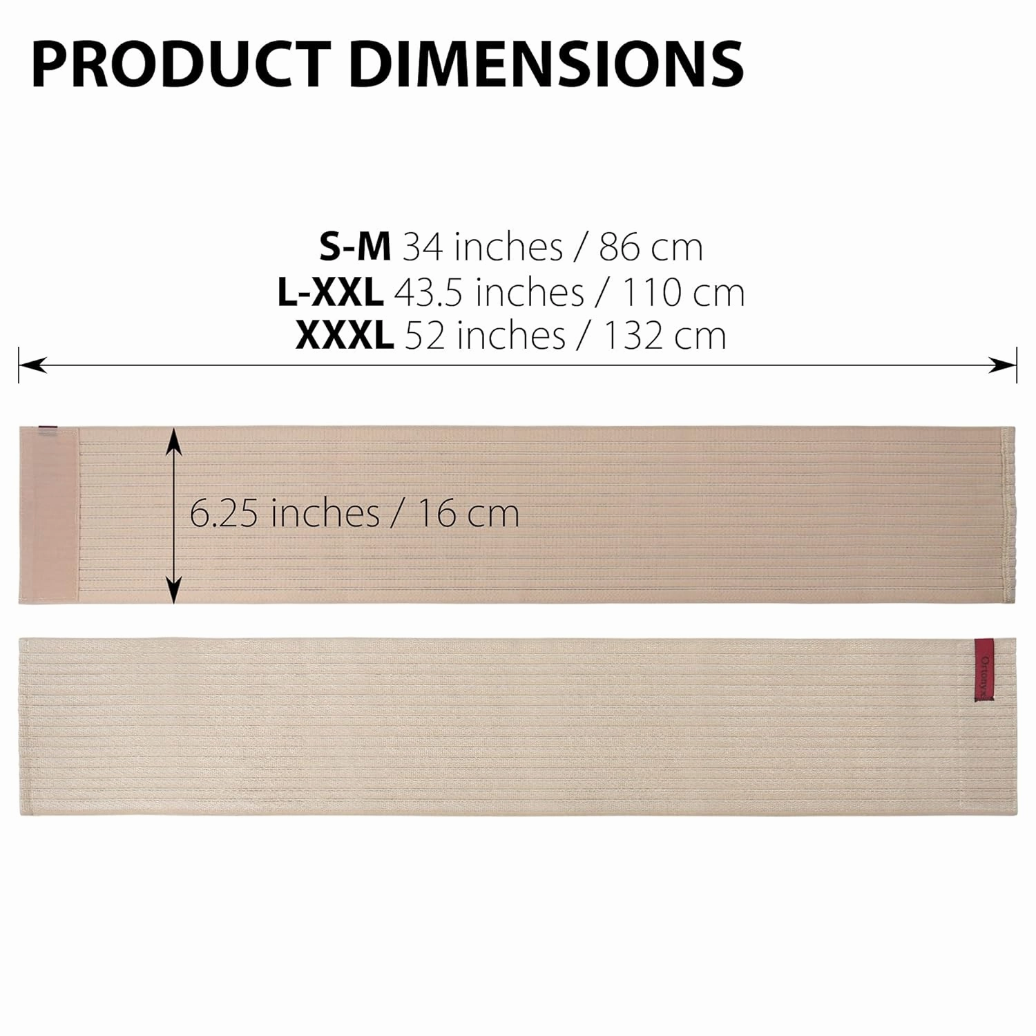 ORTONYX 6.25" Abdominal Binder for Men and Women/Postpartum Post-operative Post-surgery Wrap/Abdomen Navel Umbilical Hernia Support Belt / 524006 Beige L/XXL