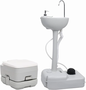 Outdoor Recreation,Camping & Hiking,Portable Camping Toilet and Handwash Stand Set