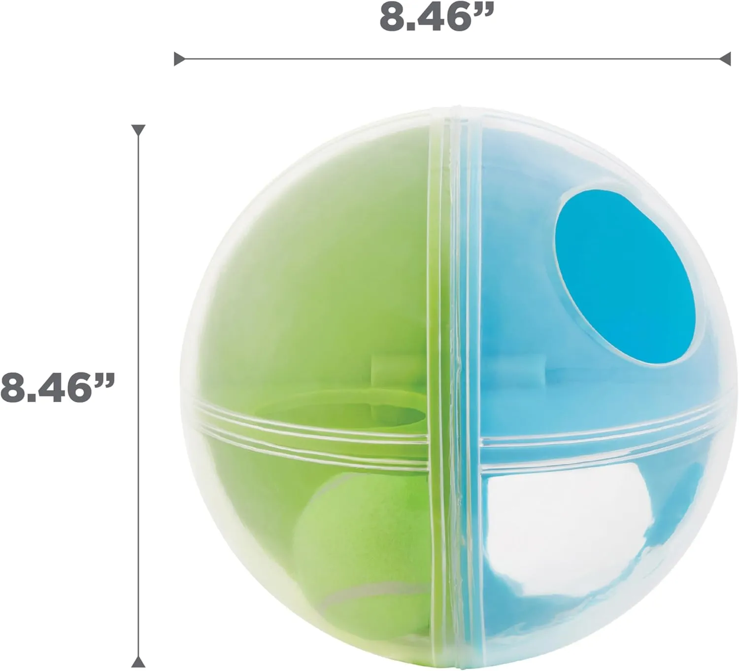 Outward Hound by Nina Ottosson A-Maze Ball Dog Treat Puzzle Ball, Level 2 Intermediate, Green
