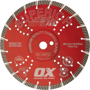 Ox 350mm MPSS Superior Superfast Segmented Turbo Diamond Blade