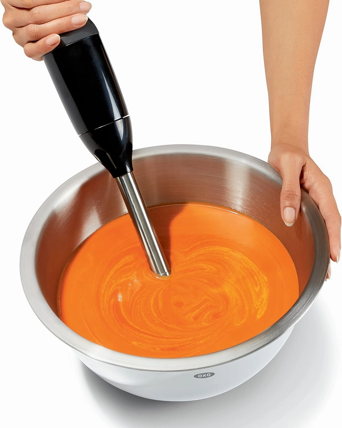 OXO Good Grips 3-Piece Stainless-Steel Mixing Bowl Set, White
